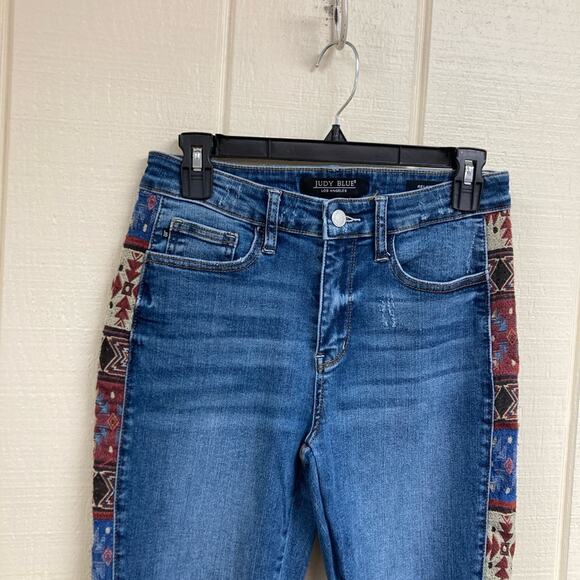 Judy Blue Jeans Relaxed Fit Tapestry Stripe Women's 5/27 - Picture 2 of 8